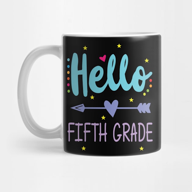 Heart Arrow Teacher Student Back To School Hello Fifth Grade by Cowan79